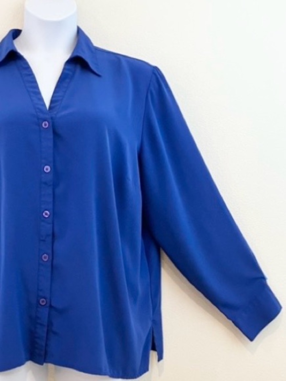 Royal Blue Button Down Blouse